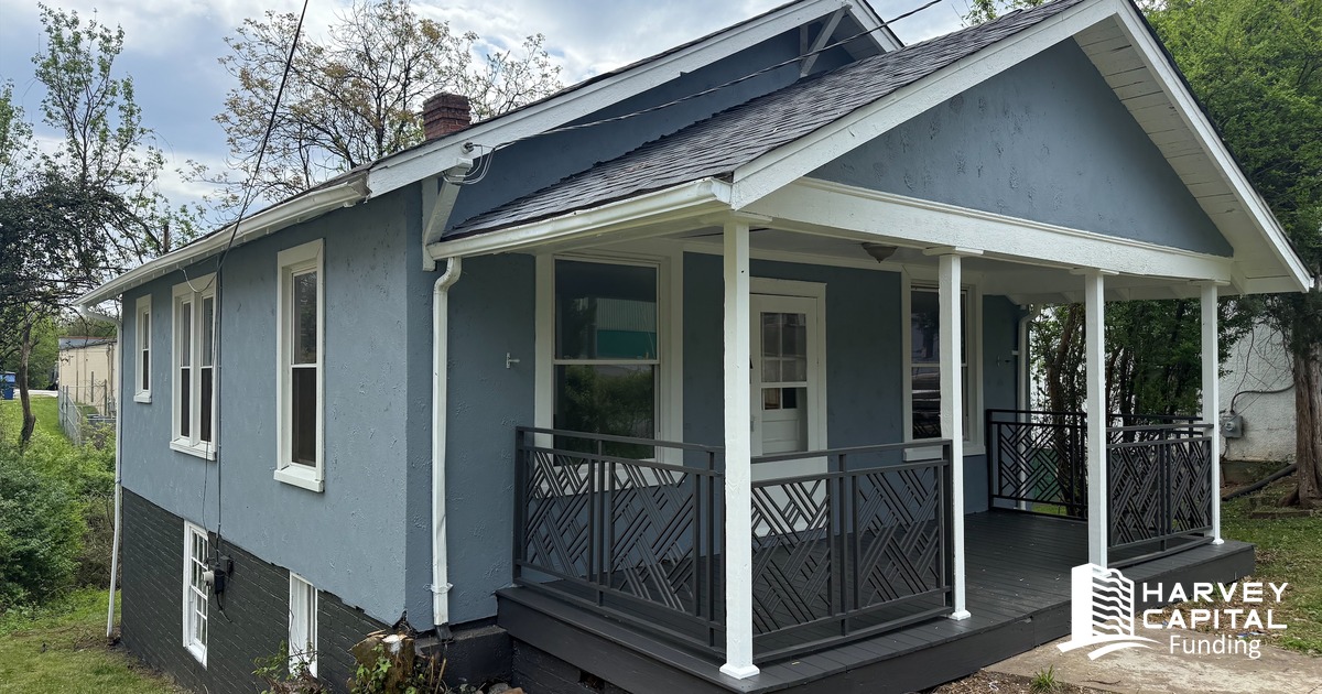 Single-family craftsman bungalow in Lynchburg, VA — subject of the $55,000 Harvey Capital Funding hard money loan